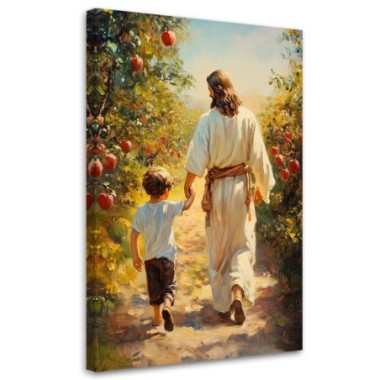 Quadro su tela, Passeggiata con Gesà¹ - 80x120