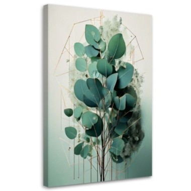 Quadro su tela, Ramo di eucalipto Acquerello...