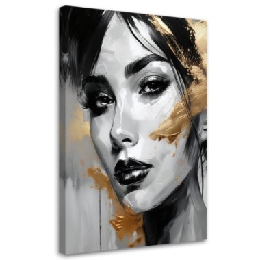 Quadro su tela, Ritratto di donna Acquerello...