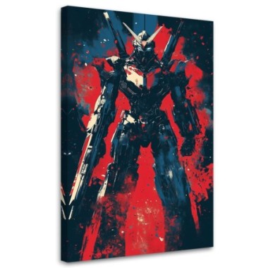 Quadro su tela, Robot Mech Astratto - 70x100
