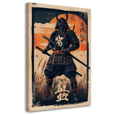 Quadro su tela, Samurai giapponese - 60x90