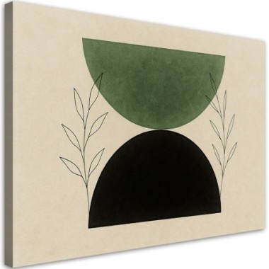 Quadro su tela, Semicerchi Minimalismo Botanica...