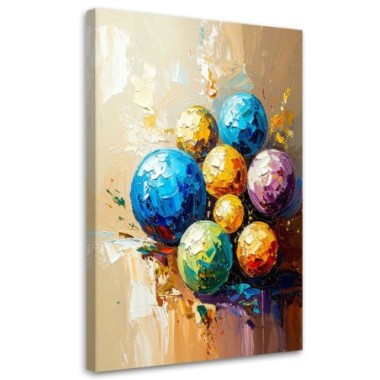 Quadro su tela, Sfere colorate Macchie effetto...