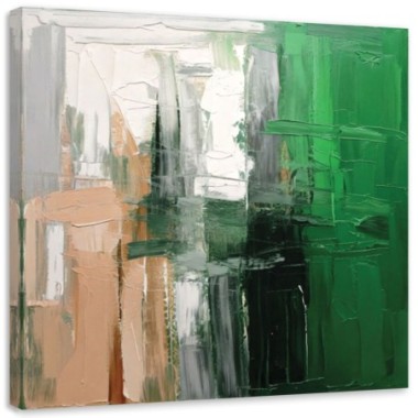 Quadro su tela, Sfondo astratto pastello verde - 60x60