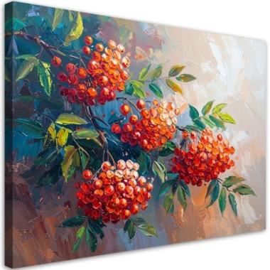 Quadro su tela, Sorbo Piante Natura come dipinta -...