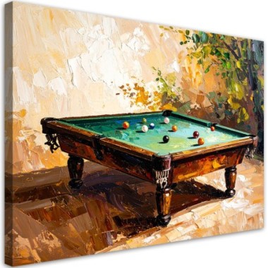 Quadro su tela, Tavolo da biliardo - 60x40