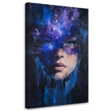 Quadro su tela, Volto di donna Astratto a tema...