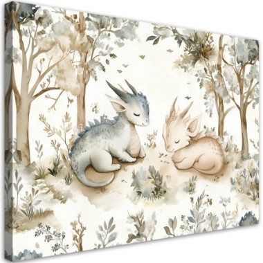 Stampa su tela per bambini, Draghi addormentati...