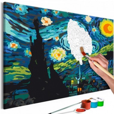 Quadro fai da te - Cielo notturno van gogh - 60x40