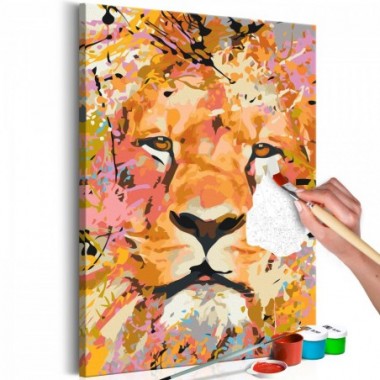 Quadro fai da te - Watchful Lion - 40x60
