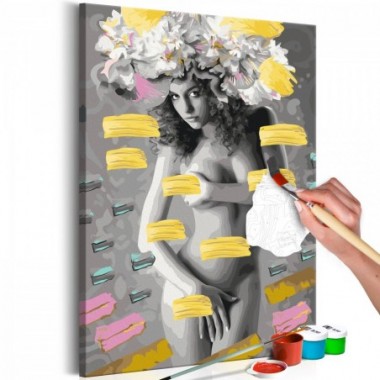 Quadro fai da te - Naked Woman With Flowers - 40x60