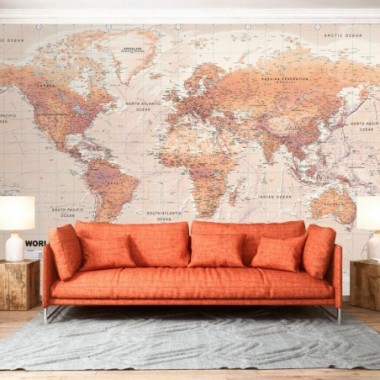 Fotomurale adesivo - Orange World - 98x70