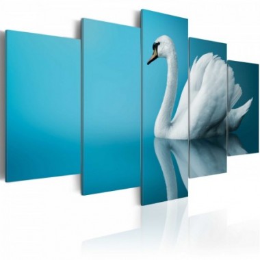 Quadro - Cigno in azzurro - 200x100