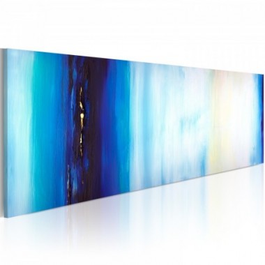 Quadro dipinto - Liquido blu - 100x40