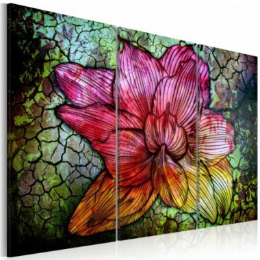 Quadro - Fiore astratto iridato - 90x60
