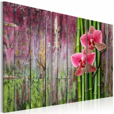 Quadro - Fiore e bambu' - 90x60