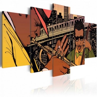 Quadro - Musica jazz: NYC - 100x50