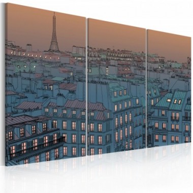 Quadro - Parigi: la citta' va a dormire - 90x60