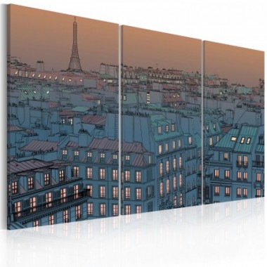 Quadro - Parigi: la citta' va a dormire - 120x80
