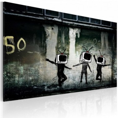 Quadro - Danza di teste sul piccolo schermo (Banksy)...