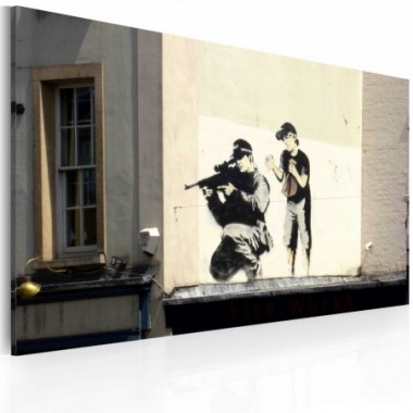 Quadro - Tiratore scelto e bambino (Banksy) - 60x40