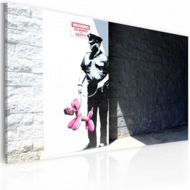 Quadro - Poliziotto e cane rosa (Banksy) - 60x40