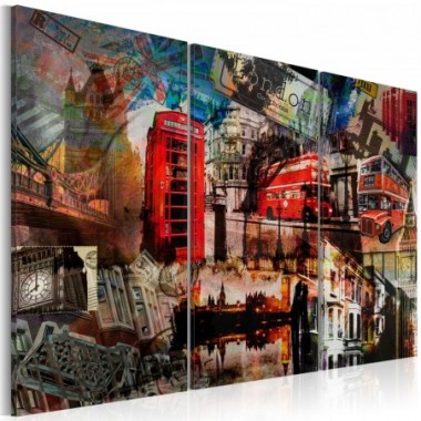 Quadro - Collage londinese: trittico - 90x60