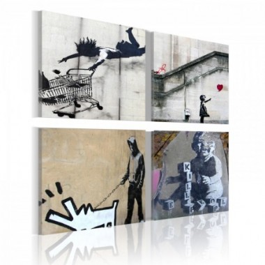 Quadro - Banksy: quattro idee creative - 80x80