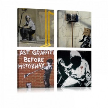 Quadro - Banksy: arte di strada - 40x40