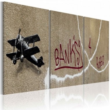 Quadro - Aeroplano (Bansky) - 120x60