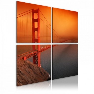 Quadro - Il Golden Gate Bridge: San Francisco - 90x90