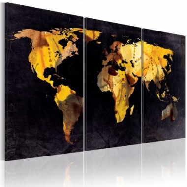 Quadro - Mappa del mondo: sabbie moventi - 120x60
