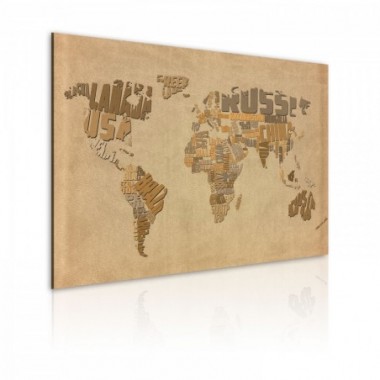 Quadro - Vecchia mappa del mondo - 60x40