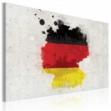 Quadro - Mappa della Germania - 120x80
