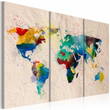 Quadro - Il mondo dei colori - trittico - 120x80