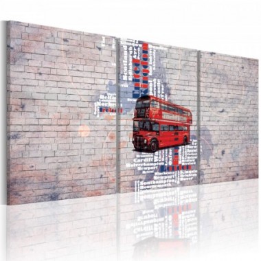 Quadro - carta stradale: Regno unito - 60x30