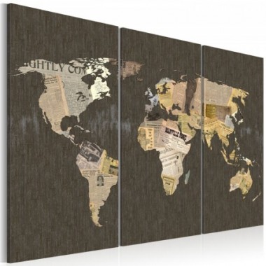 Quadro - Notizie dal mondo: trittico - 120x80