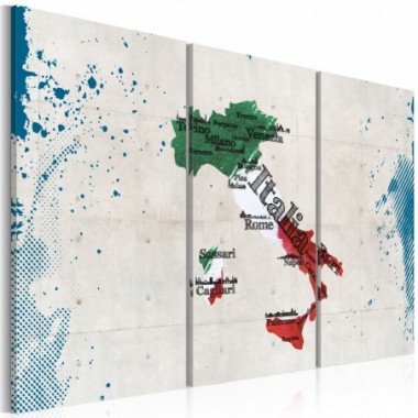 Quadro - Mappa d'Italia: trittico - 60x40