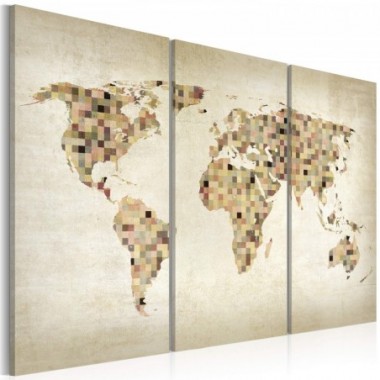 Quadro - Mondo di tonalita' beige: trittico - 60x40