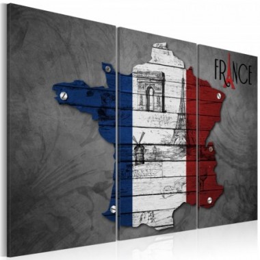 Quadro - Simboli di Francia: trittico - 60x40