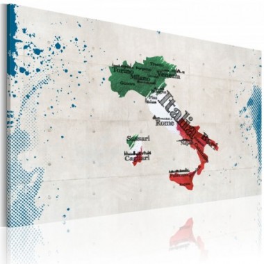 Quadro - Mappa d'Italia - 60x40