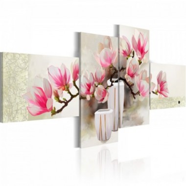 Quadro dipinto - Profumo di magnolia - 100x45
