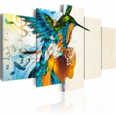 Quadro - Bird's music - 5 pieces - 200x100