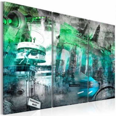 Quadro - Berlino - architettura (verde) - 120x80