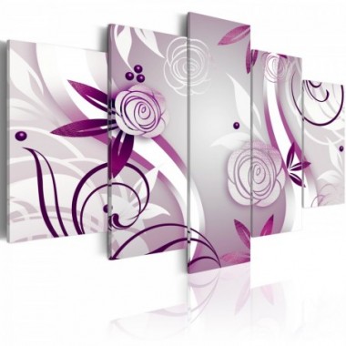 Quadro - Rose color viola - 200x100