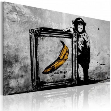Quadro - Inspired by Banksy - black and white - 60x40
