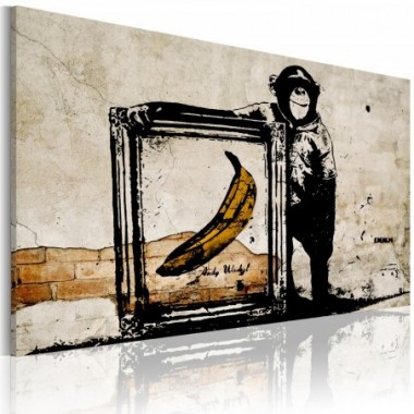 Quadro - Ispirato a Banksy - seppia - 60x40