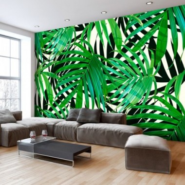 Fotomurale adesivo - Tropical Leaves - 343x245