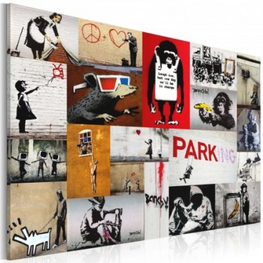 Quadro - Banksy - collage - 120x80