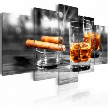 Quadro - Cigars and whiskey - 100x50